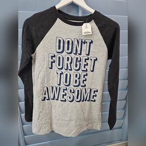 Unisex 3/4 Sleeve BaseSilver Lightning/Navy Blue size Large youth 10/12